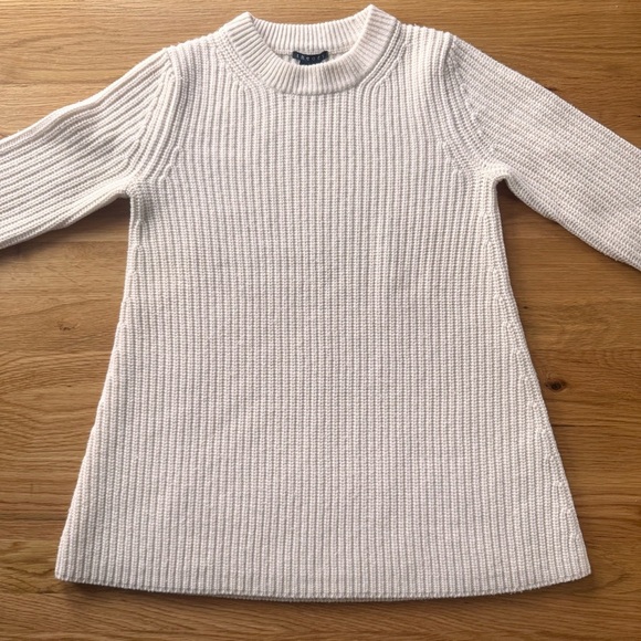 Theory Barda Fine Haven Wool Cashmere Sweater in Ivory Size P/TP - Picture 3 of 10